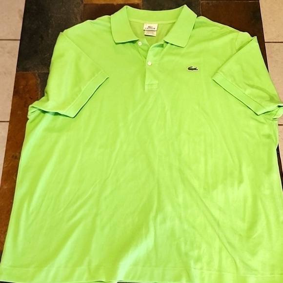 Lacoste Other - Lacoste men's (9) or larger 2xl polo lime green soft cotton vintage British